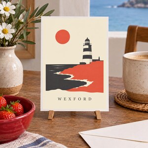 Tryck av fyren i Wexford Hook | Digital nedladdning av irländsk väggkonst bild 3