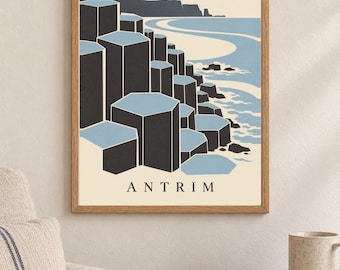 Antrim Giant's Causeway Print | Irish Wall Art Digital Download