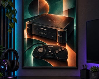 Panasonic 3DO FZ-1 Art Print, Luminous Gaming Wall Art (A2 Digital Download)