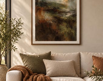 Peatland After Rain | Irish Landscape Inspired Abstract Art | Digital Download