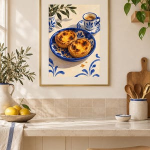 Morgontryck med portugisisk vaniljsåspaj | Blå & vit keramik (digital nedladdning) bild 5