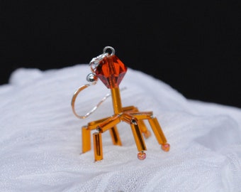 Biolojewelry -Bacteriophage Virus Microbiology Biology Science  Biology Chemistry Epidemiology Earrings