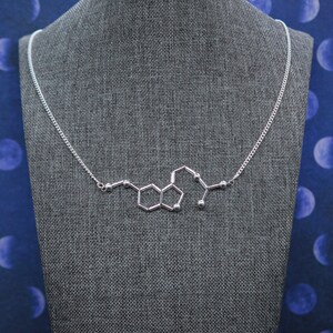 Biolojewelry Melatonin Hormone Molecule Science Chemistry Biology Necklace image 3