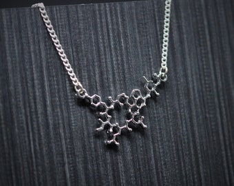 Biolojewelry - Mini Oxytocin Molecule Science Biology Chemistry Anatomoy Necklace