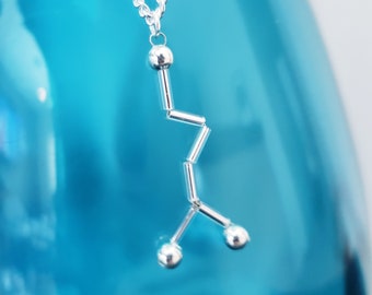 Biolojewelry - GABA Neurotransmitter Molecule Science Biology Chemistry Psychology Necklace