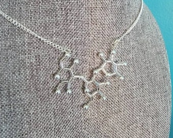 Biolojewelry - Fucosyllactose Molecular Structure Necklace Biology Chemistry Anatomy Theme