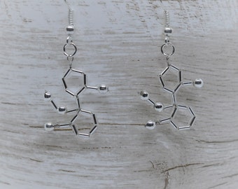 Biolojewelry - Ketamine Molecule Biology Chemistry Science Boucles d'oreilles