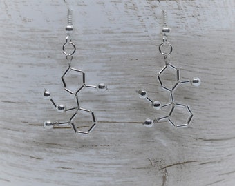 Biolojewelry - Ketamine Molecule Biology Chemistry Science Earrings