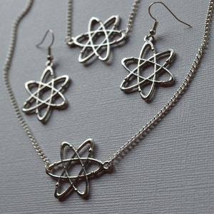 Biolojewelry - Atom Science Bracelet Earrings and Necklace Set