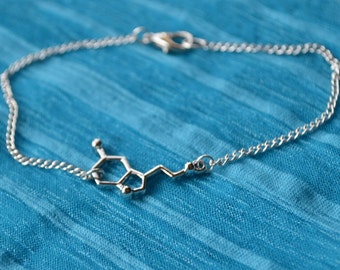 Biolojewelry - Serotonin Neurotransmitter Molecule Science Biology Chemistry Psychology Bracelet