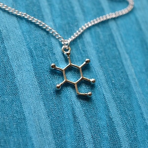 Biolojewelry - Glucose Molecule Science Biology Chemistry Necklace