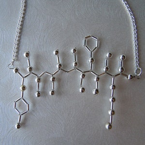 Biolojewelry - Endorphin Rush - Molecule Biology Chemistry Science Necklace