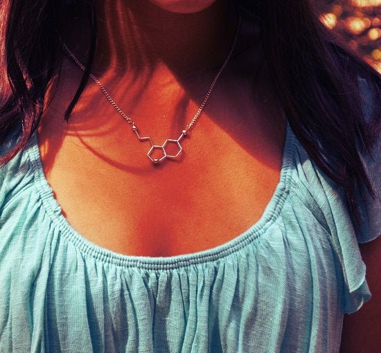 Biolojewelry - Serotonin Neurotransmitter Molecule Science Biology Ch…