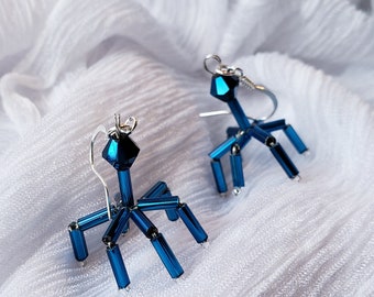 Biolojewelry -Bacteriophage Virus Biology Science Biology Chemistry Epidemiology Earrings