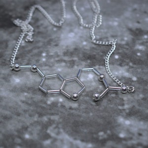 Biolojewelry Melatonin Hormone Molecule Science Chemistry Biology Necklace image 2