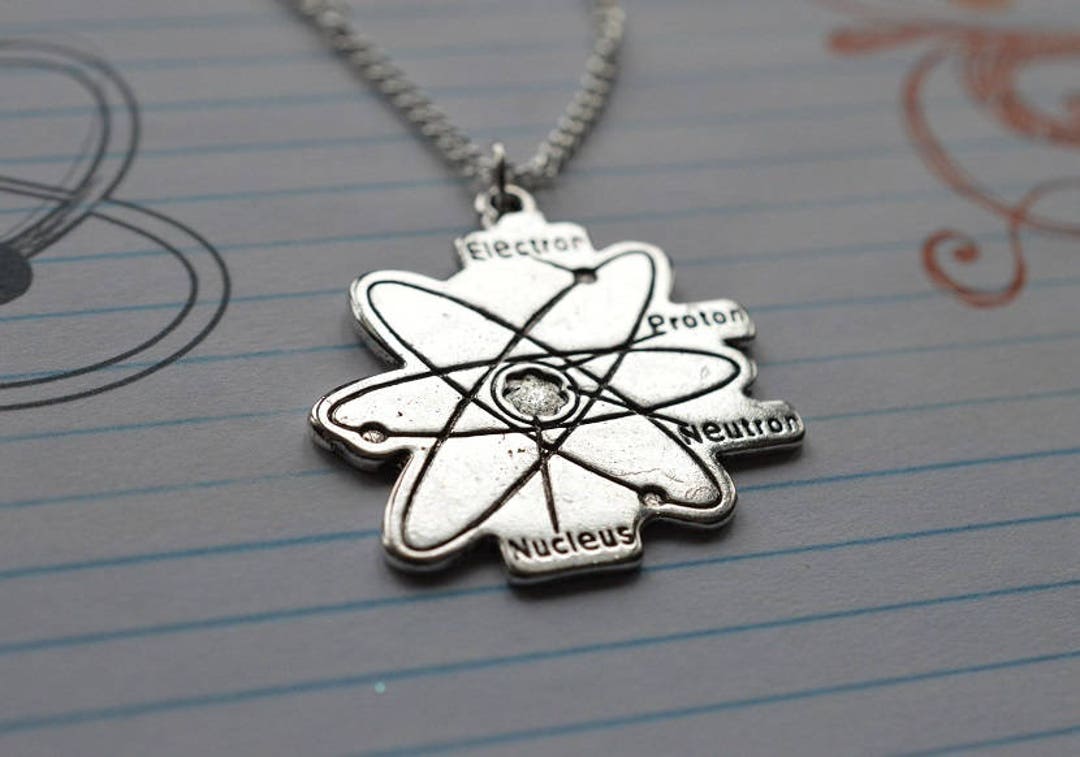 Biolojewelry Labeled Atom Molecule Sciencebiologoy Chemistry Necklace 
