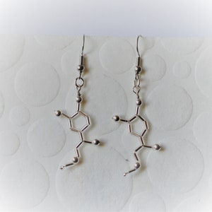 Biolojewelry - Mini Adrenaline Science Biology Chemistry Anatomy Hormone Earrings
