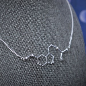 Biolojewelry Melatonin Hormone Molecule Science Chemistry Biology Necklace image 1