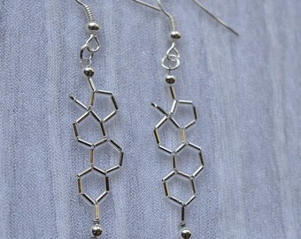 Biolojewelry - Estrogen Molecule Earrings
