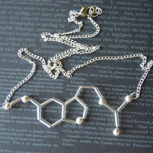 Biolojewelry Melatonin Hormone Molecule Science Chemistry Biology Necklace image 4