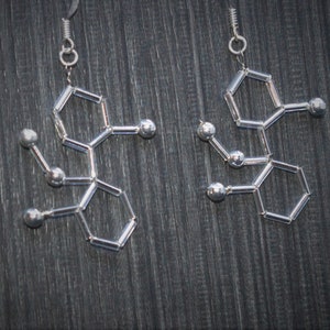 Biolojewelry - Large Ketamine Molecule Biology Chemistry Science Earrings