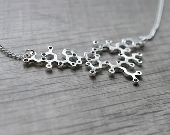 Biolojewelry - Oxytocin Molecule Statement Necklace Biology Chemistry Psychology Science Theme