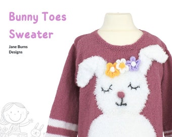 Bunny Toes Sweater Knitting Pattern DOWNLOAD