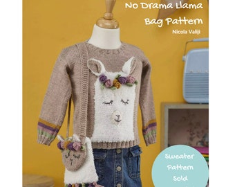 No Drama, Llama Sweater knitting pattern DOWNLOAD