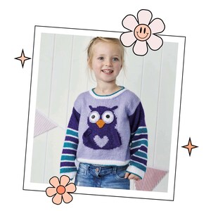 Owl Be Good, Kids Intarsia Owl Christmas Knitted Jumper - Knitting Pattern - Download