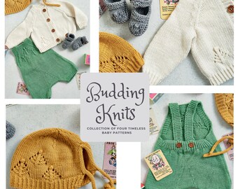 Budding Knits 4 Timeless Baby Knitting Patterns DOWNLOAD