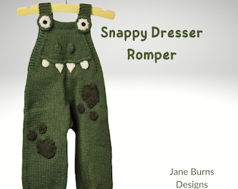 Snappy Dresser Romper Knitting Pattern DOWNLOAD