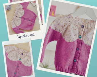 Cupcake Cardigan Knitting Pattern DOWNLOAD