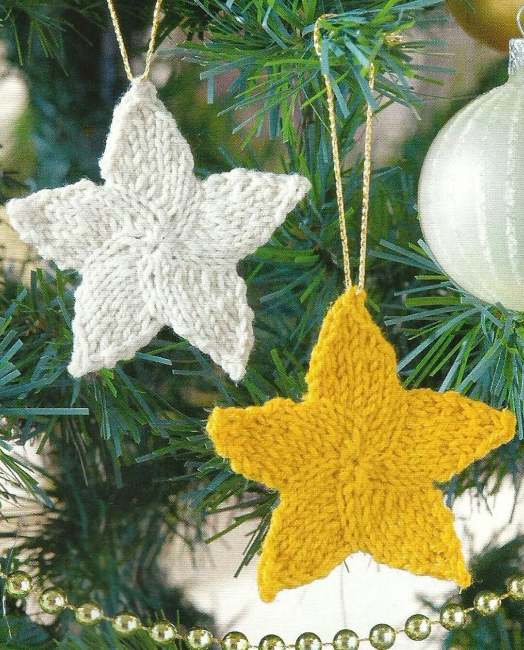 Five Pointed Star Christmas Tree Decoration Knitting Pattern PDF ...