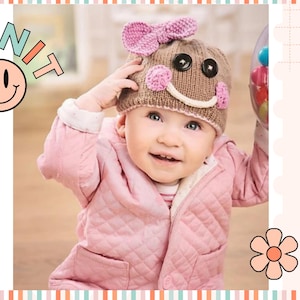 Little Gingerbread Hat, Baby & Child Christmas Hat Knitting Pattern - Download