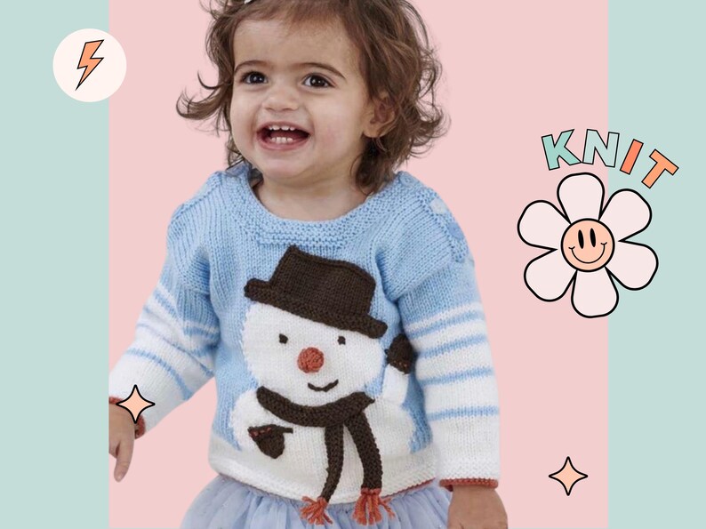 my first christmas jumper, baby pullover christmas jumper with snowman intarsia motif wearing a top hat and scarf, christmas sweater for baby jane burns