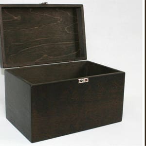 Wooden Box / Storage Box / Dark Brown Box / Gift Box / Plywood Box 10x6.10x6.10  inch / Wood Storage Box / Dark Storage Box / Wood Gift Box