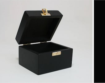 black wooden box