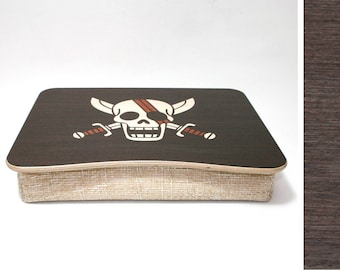 Jolly Roger Laptop Bed Tray: Pirate iPad Table, Breakfast Tray