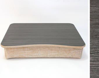 Plateau de lit en bois pour ordinateur portable / plateau de service petit-déjeuner / table iPad / support pour ordinateur portable "Silver Glitter"