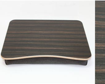 Houten laptopbedlade / iPad-tafel / kussenlade / ontbijtlade / laptopstandaard Ebony Natur