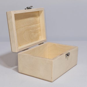 Wooden Box for DIY Projects/ Unfinished Wooden Box / Storage Box 6 x 4 x 3 inch (other dimensions available)