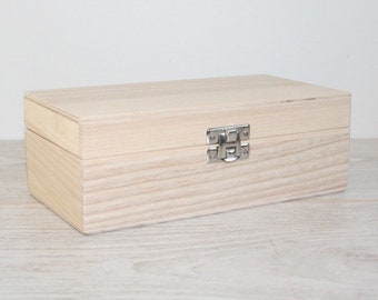 Ash Wood Keepsake Box / Gift Box / Natural Wood Box / Eco Gift 6.69 x 3.15 x 2.36 inch