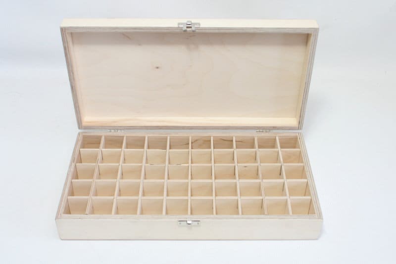 Wooden 20 Compartment Display Box Storage Box Rock Organizer Box Jewelry  Organizer Gemstone Coin Box Unpaint Wood Knick Knack Keepsake Box 