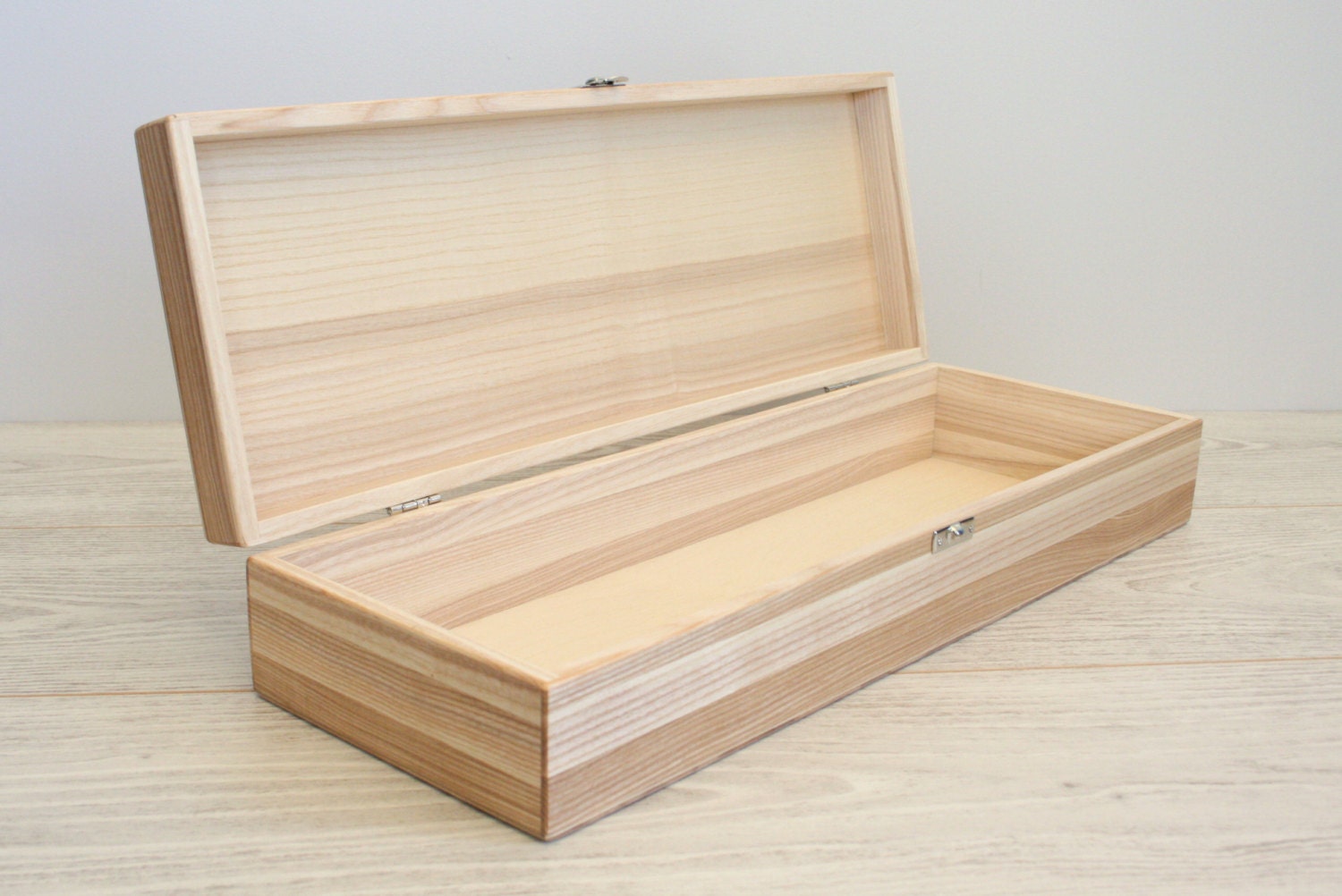 Wooden Gift Box / Wooden Keepsake Box / Ash Wood Box / Storage Etsy