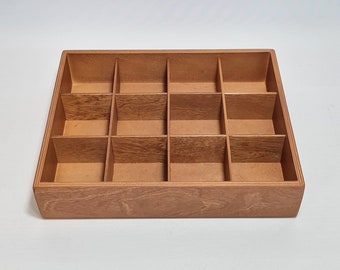 Display Box / 12 Open Compartments Box / No Lid Box / Collection Storage Box / Tea Storage Box
