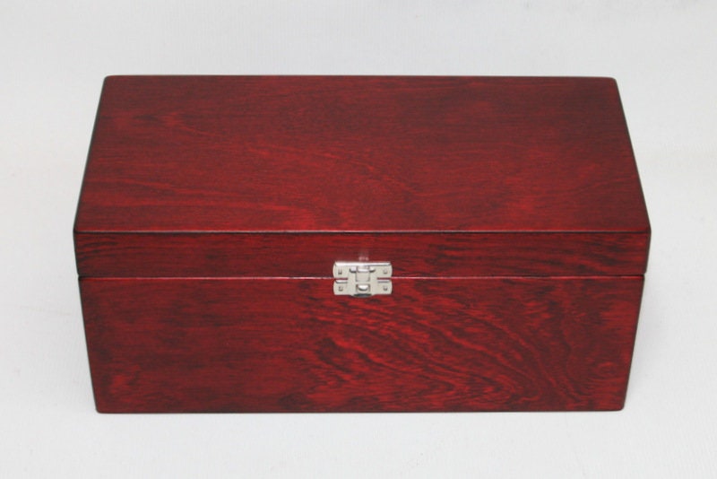 赤い木箱 / 10x5x5インチ / 収納ボックス / 赤い箱 / ギフトボックス