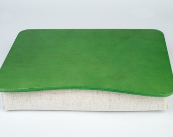 Pillow Tray / Serving Tray / Wooden Laptop Bed Tray / iPad Table / Breakfast Tray / Laptop Stand Basic Green / Green Table / Green Stand