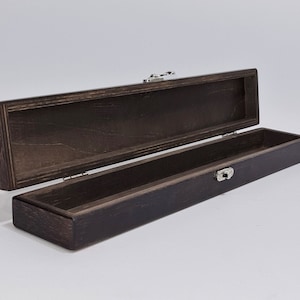 Knife Storage Box / Dark Brown / 15.35 x 2.16 x 1.57 inch