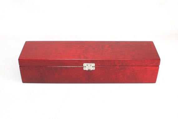 赤い木箱 / 14 x 3 x 3インチ / 記念品箱 / 収納箱 / ギフトセット