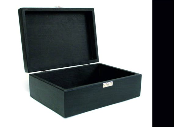 black wooden box
